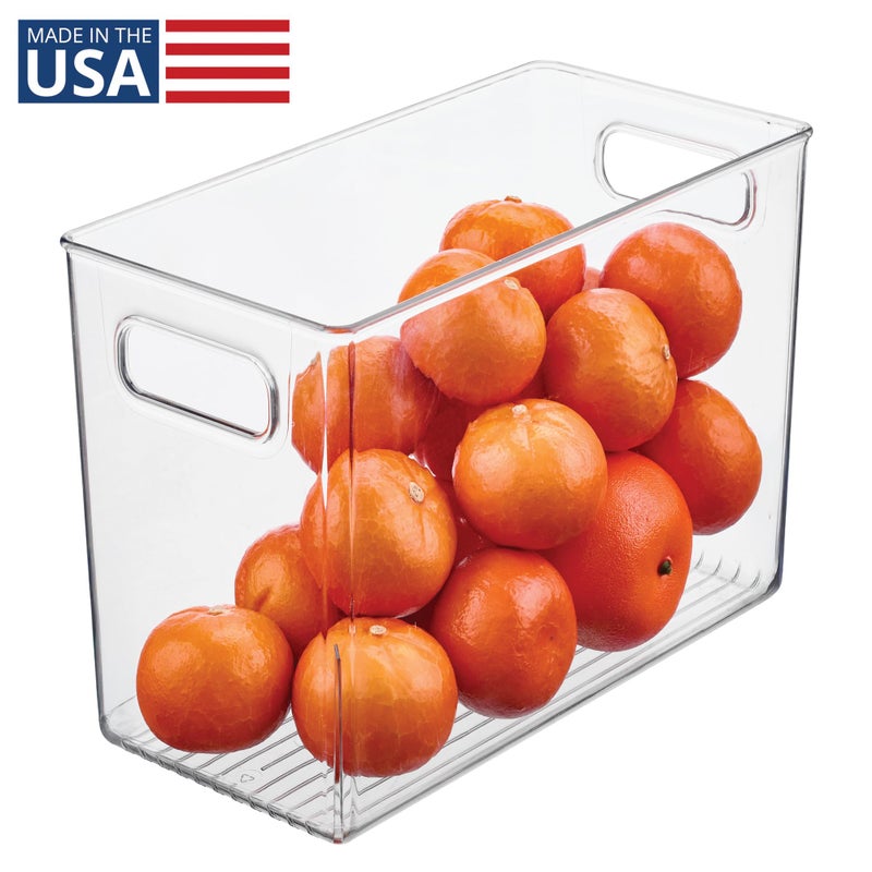 iDesign Pantry Bin with Handles - Storage Bin for Cabinets, Fridge, or Freezer - Clear - Made in USA - Image 2