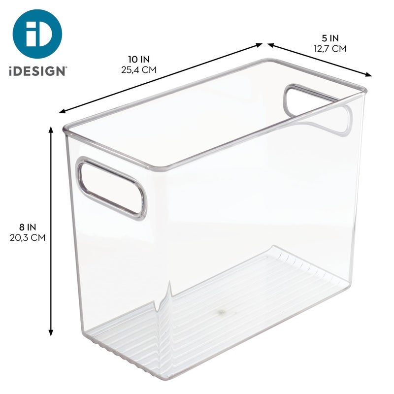 iDesign Pantry Bin with Handles - Storage Bin for Cabinets, Fridge, or Freezer - Clear - Made in USA - Image 4