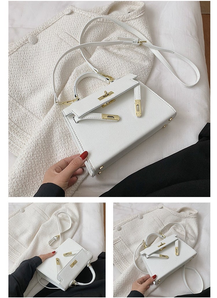 VIDSID VIDSID Women's PU Leather Satchel Handbag Crossbody Handbag Shoulder Bag Fashion Bag for Women（white）  - Image 5