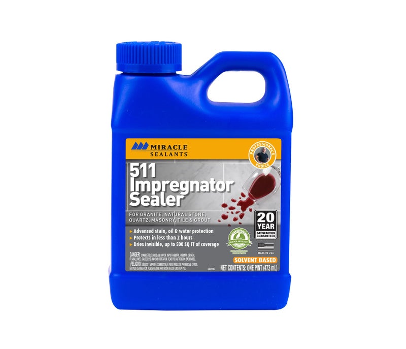 Miracle Sealants 511 Impregnator Advanced Penetrating Sealer for Countertops, Stone, Tile & Grout, Pint - Image 1