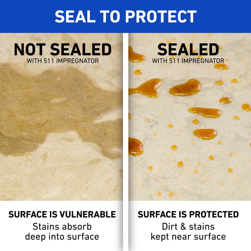 Miracle Sealants 511 Impregnator Advanced Penetrating Sealer for Countertops, Stone, Tile & Grout, Pint - Image 3
