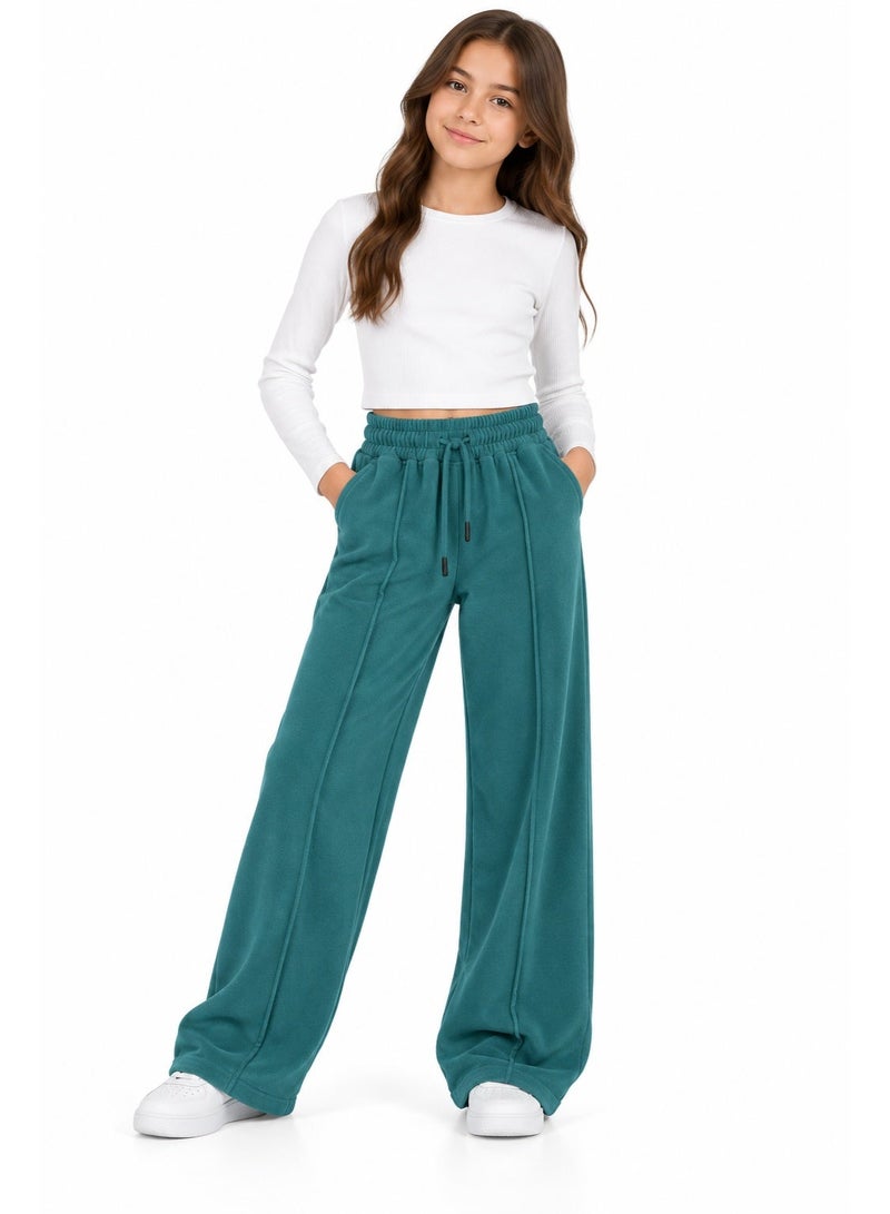 Caesar Girls' wide-leg trousers in Heshira fabric. - Image 1