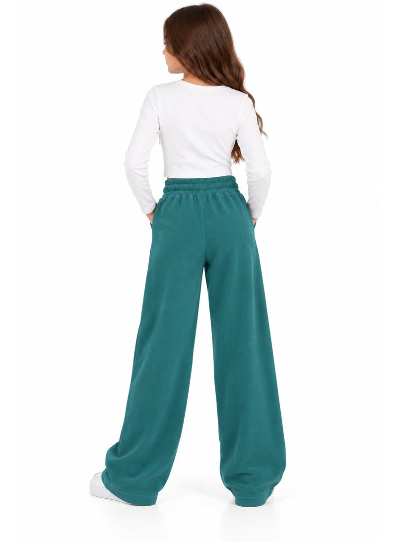 Caesar Girls' wide-leg trousers in Heshira fabric. - Image 2