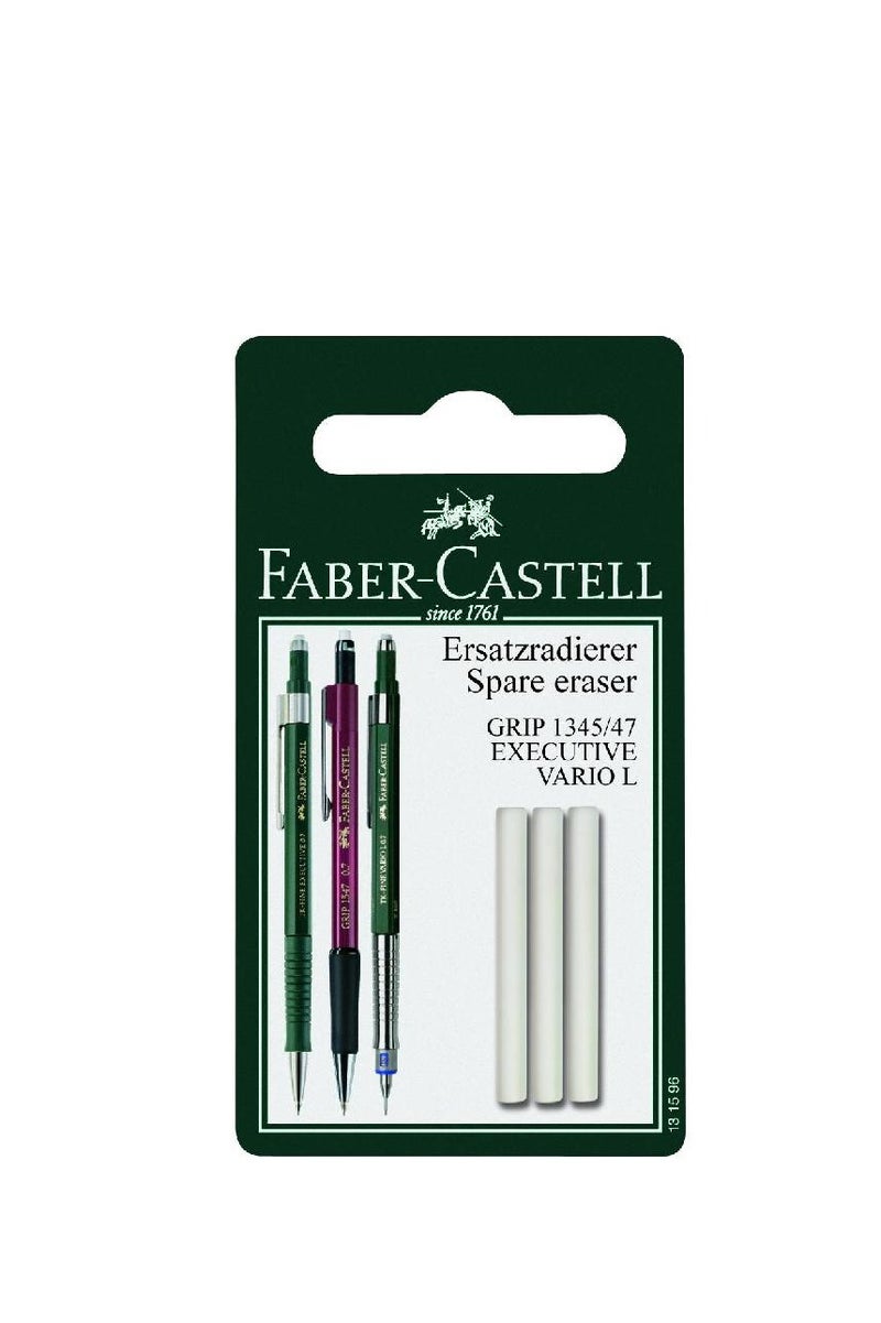 3-Piece Refill Eraser For Grip 1345/47 White