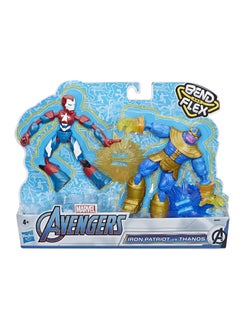 AVENGERS Iron Patriot vs Thanos Bend and Flex Action  - Image 4