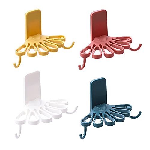 Rasikvar Self Adhesive Flower Shaped Towel Hanger/Towel Holder/Napkin Holder/Napkin Hanger/Towel Rack/Towel Organizer with Wall Hanging Hooks for Kitchen, Bathroom, Home (1) - Image 2