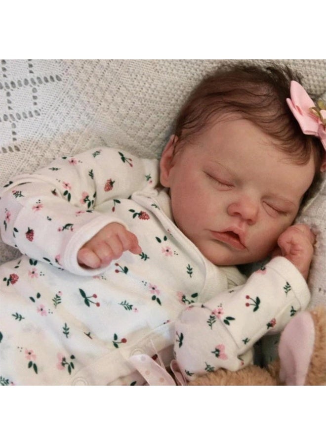 CUNUUDOOL 18 Inch Realistic Reborn Dolls Silicone Vinyl Full Body Girls Real Life Reborn Doll Anatomically Correct Dolls That Look Real Sleeping Babies For 3+ Years Old Girls. - Image 2
