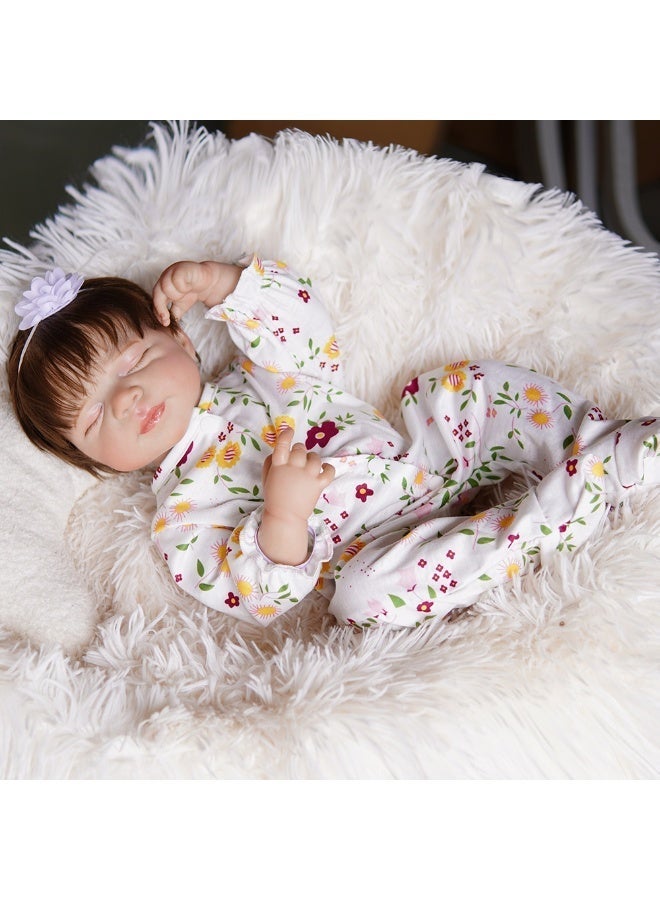 CUNUUDOOL 18 Inch Realistic Reborn Dolls Silicone Vinyl Full Body Girls Real Life Reborn Doll Anatomically Correct Dolls That Look Real Sleeping Babies For 3+ Years Old Girls. - Image 3