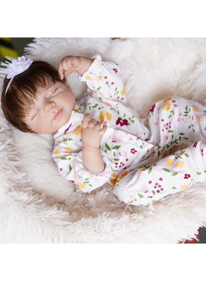 CUNUUDOOL 18 Inch Realistic Reborn Dolls Silicone Vinyl Full Body Girls Real Life Reborn Doll Anatomically Correct Dolls That Look Real Sleeping Babies For 3+ Years Old Girls. - Image 5