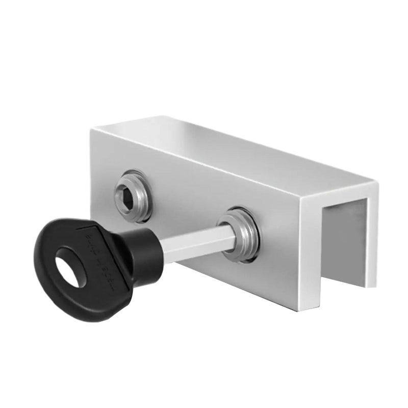 Silver 16mm Short Sliding Security Window With Adjustable Aluminum Alloy Door Stoppers - Image 4
