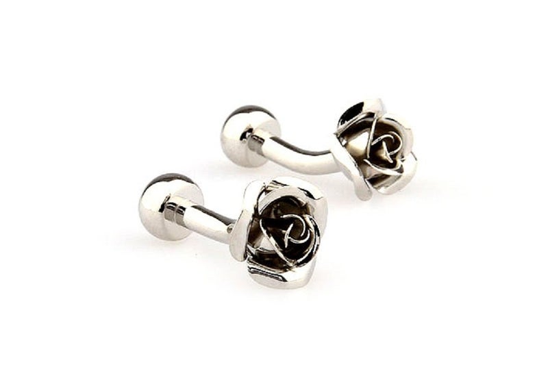 MRCUFF Rose Pair Cufflinks in a Presentation Gift Box & Polishing Cloth - Image 2