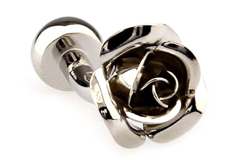 MRCUFF Rose Pair Cufflinks in a Presentation Gift Box & Polishing Cloth - Image 1