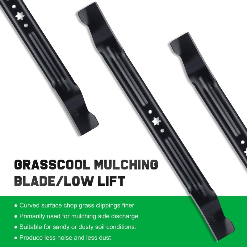 Grasscool TB30 30 inch Mower Blade for Troy Bilt TR30 TB30R Cub Cade CC30 CC30H Craftsman R1000 RER1000 R1500 30'' Deck Mower Replace for 942-04385 742-04385 - Image 3