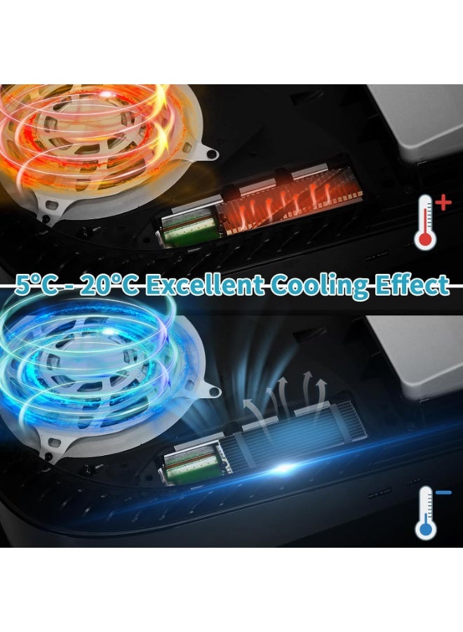 Astylway مشتت حرارة M.2 Nvme مع وسادات سيليكون حرارية 2280 SSD 2 أحزمة مطاطية سوداء لجهاز الكمبيوتر/PS5 PCIe أو SATA - Image 3