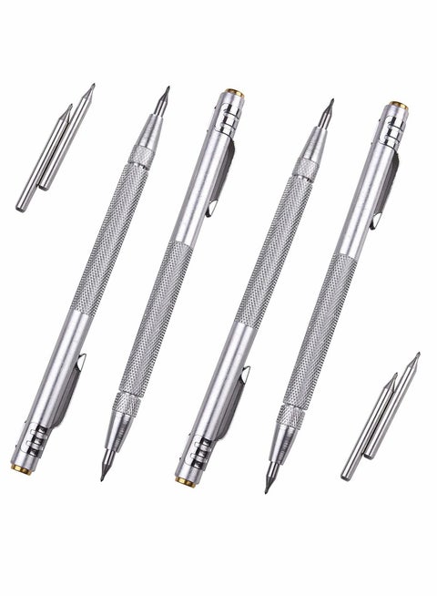 Tungsten Carbide Scriber with Magnet, 4 Pcs  Carbide Scriber Marking Tools with Extra 4 Replacement Marking Tip
