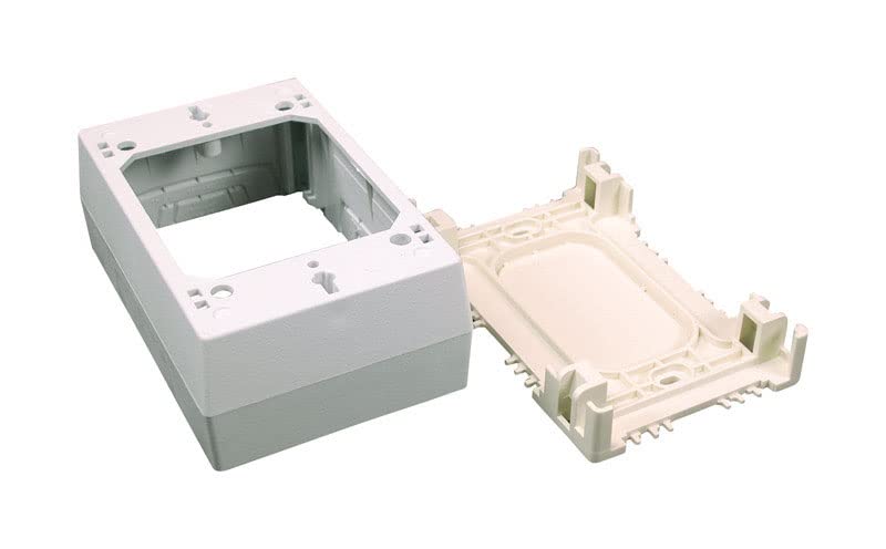 WIREMOLD Legrand Wiremold NM2 Nonmetallic Plastic Raceway for Extending Power, 1 Gang Outlet Box, 1" Deep, Ivory (1 Pack) - Image 4