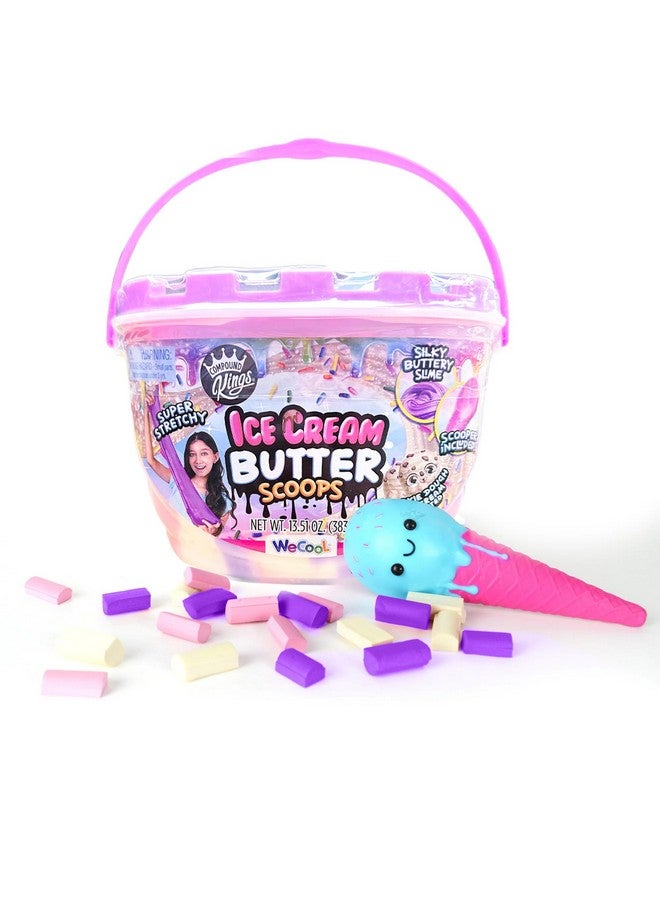 COMPOUND Kings Ice Cream Butter Cloudz Fluffy Compound Bucket For Girls & Boys Sensory Toys Nonsticky Stress Relieving Tactile (Cookie Dough) Cookie Dough - Image 2