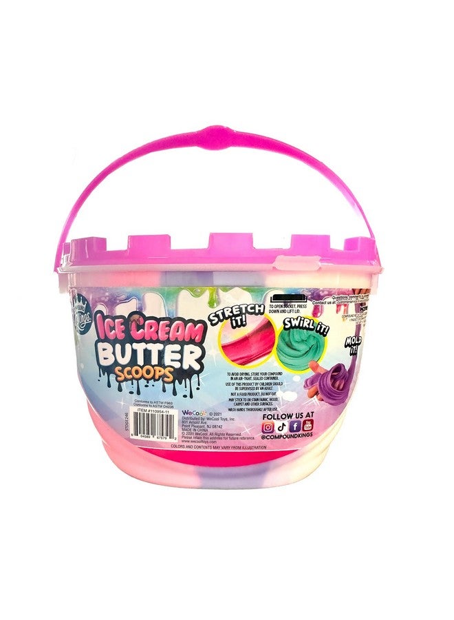COMPOUND Kings Ice Cream Butter Cloudz Fluffy Compound Bucket For Girls & Boys Sensory Toys Nonsticky Stress Relieving Tactile (Cookie Dough) Cookie Dough - Image 5