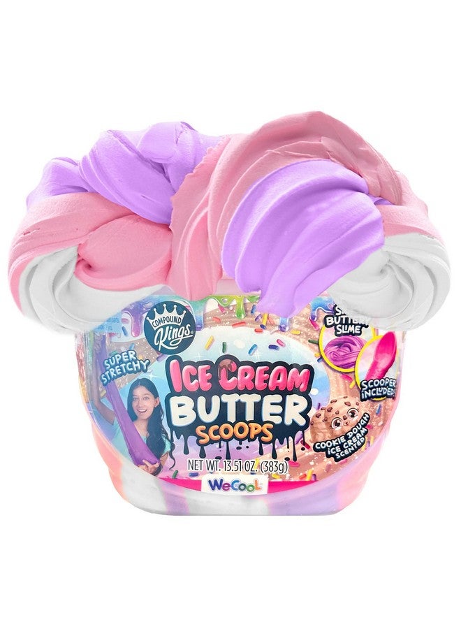 COMPOUND Kings Ice Cream Butter Cloudz Fluffy Compound Bucket For Girls & Boys Sensory Toys Nonsticky Stress Relieving Tactile (Cookie Dough) Cookie Dough - Image 1