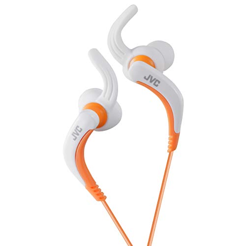 JVC HAETX30W Extreme Fitness Headphones, White/Orange - Image 1