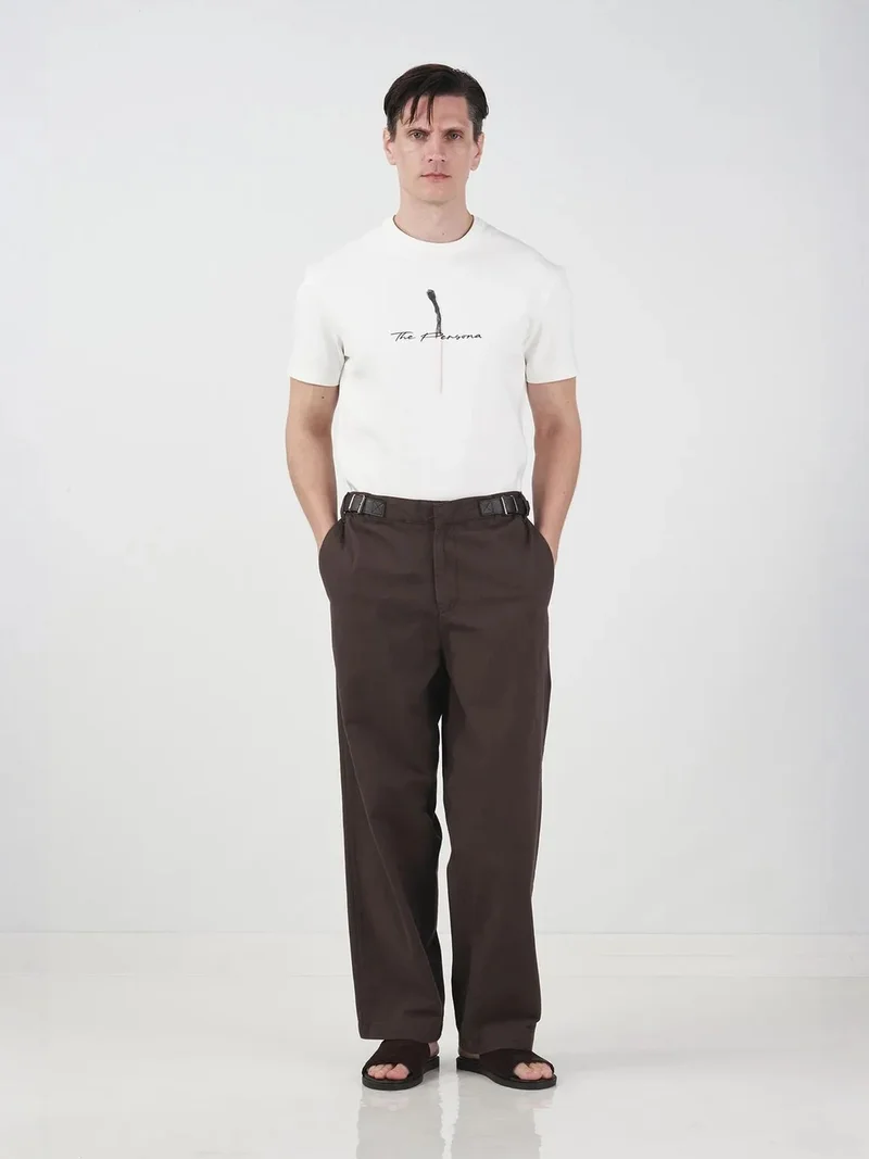 جيستو GIESTO Wide Leg Belted Trousers