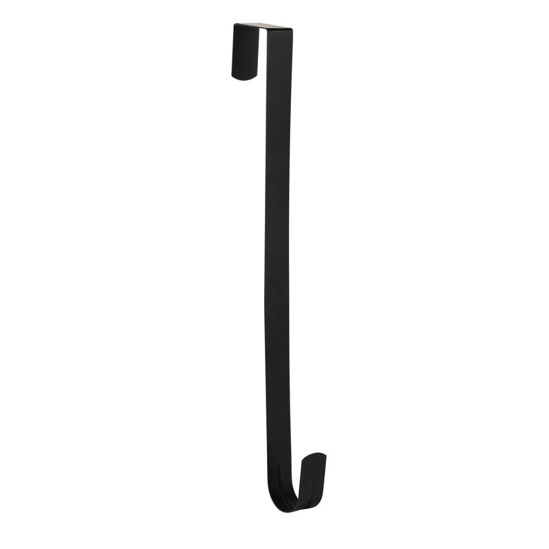 Aeranto 15 Inch Wreath Hanger for Front Door,Thin Metal Hook for Wreath, Door Sign,Holiday Decorations Holder(1, Black) - Image 1