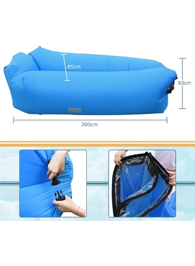 Generic The distinctive air chaise lounge inflates without a blower. All you have to do is hold it in the air with your hand and it will inflate on its own. z  - Image 3
