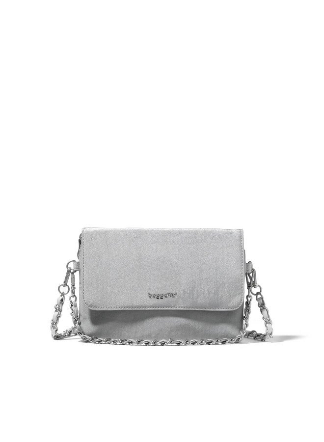 Baggallini Flap Crossbody W Chain Silver Shimmer One Size - Image 1