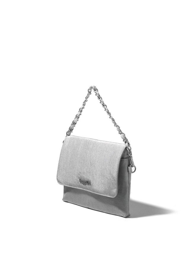 Baggallini Flap Crossbody W Chain Silver Shimmer One Size - Image 2