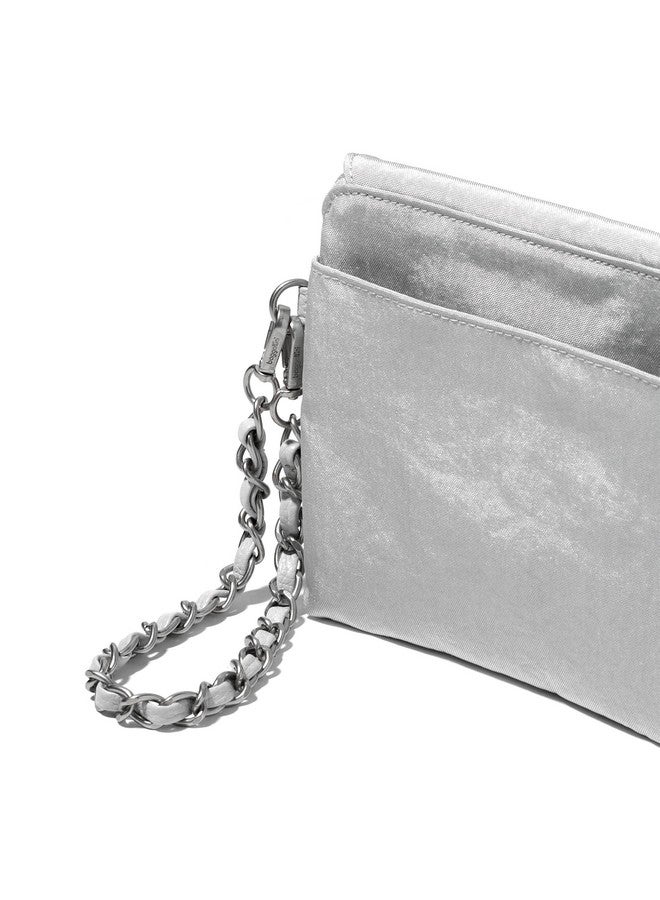 Baggallini Flap Crossbody W Chain Silver Shimmer One Size - Image 5