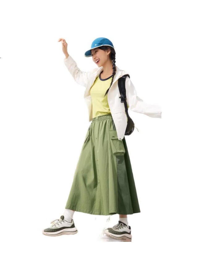 Beneunder Women'S A-Line Skirt Pleated Mid-Length Sunscreen Water-Repellent Workwear Umbrella Skirt New Spring Autumn Wr237 - Image 1