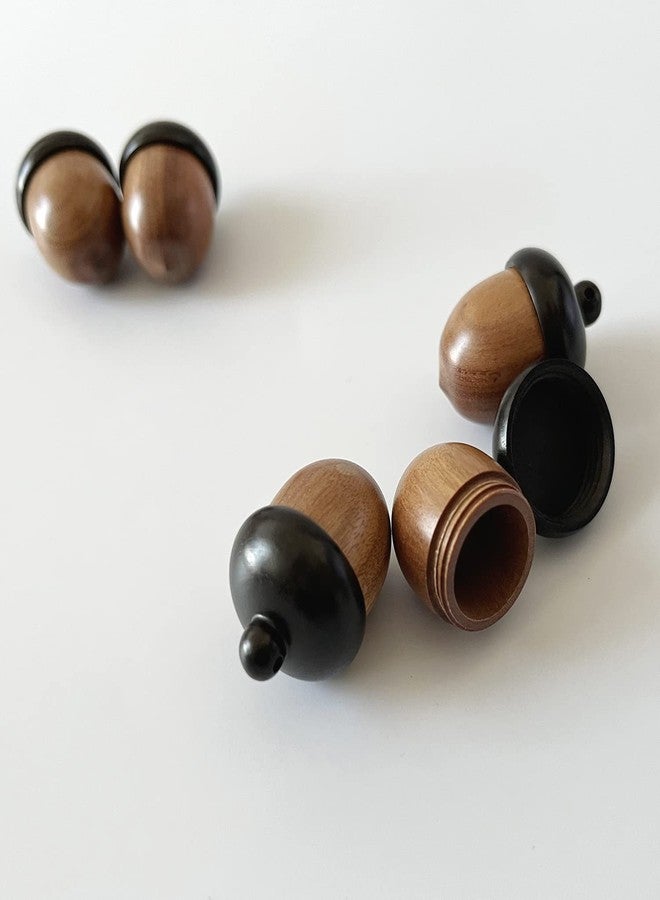 metulip 5Pcs Wooden Acorns Pendant Charms Detachable Wood Acorn Charms for DIY Crafts Jewelry Making Keychain Necklace Crafting - Image 3