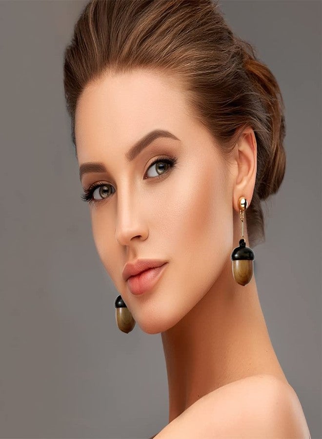 metulip 5Pcs Wooden Acorns Pendant Charms Detachable Wood Acorn Charms for DIY Crafts Jewelry Making Keychain Necklace Crafting - Image 5