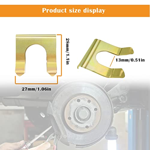 stymart 15 Pcs Brake Line Clips Brake Line Retainer U Shaped,Parking Brake Cable Clip Brake Hose Bracket,Metal Brake Line Retainer Brake Cable Clip Brake Hose Lock for Auto Motorcycles Trucks - Image 2