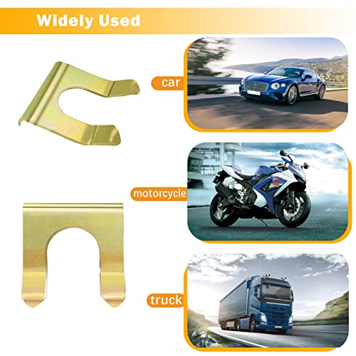 stymart 15 Pcs Brake Line Clips Brake Line Retainer U Shaped,Parking Brake Cable Clip Brake Hose Bracket,Metal Brake Line Retainer Brake Cable Clip Brake Hose Lock for Auto Motorcycles Trucks - Image 4