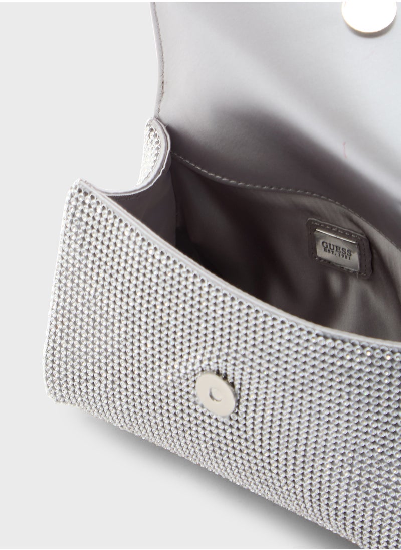 GUESS - Lua Top Handle Flap Clutch - Image 1