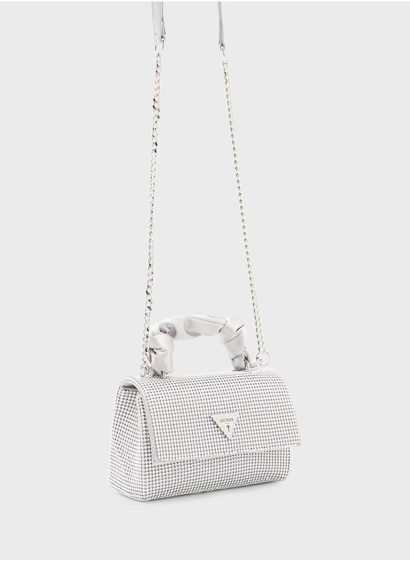 GUESS - Lua Top Handle Flap Clutch - Image 1