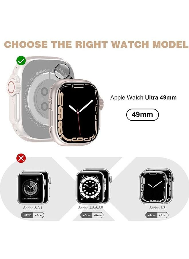 Rock Pow - Compatible with Apple Watch Ultra Screen Protector Case Soft Plated TPU All Around Scratch-Proof Screen Protector Cover Shockproof case for 49mm - Image 1