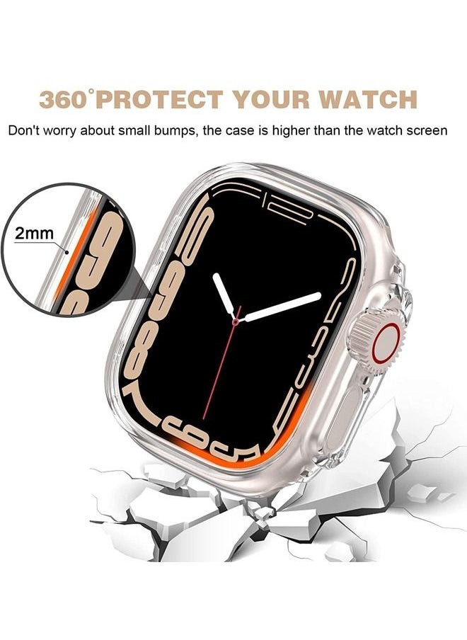 Rock Pow - Compatible with Apple Watch Ultra Screen Protector Case Soft Plated TPU All Around Scratch-Proof Screen Protector Cover Shockproof case for 49mm - Image 1