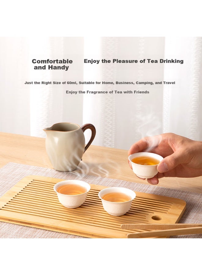 JD.com Jd Jingzao Disposable Kung Fu Tea Cup Biodegradable Sugarcane Bbq Camping Thickened Durable Water Cup 60Ml [50 Pieces] - Image 3