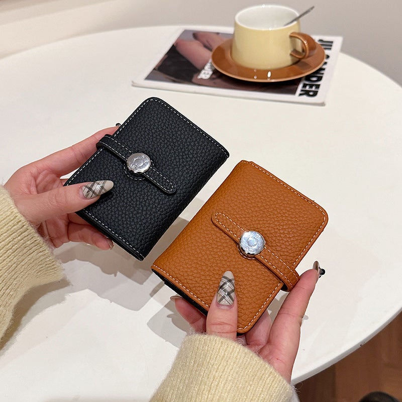 Multifunctional Solid Color PU Leather Wallet, RFID Blocking Design Portable Daily Storage Purse for Cards Cash Coin Business Use - Image 3