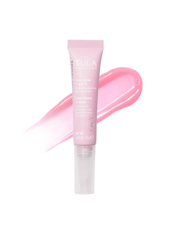 TULA TULA Skin Care Rose Glow + Get It Lip Balm - Hydrating Peptide Lip Treatment with Hyaluronic Acid & Vitamin E, 0.28 oz.  - Image 1