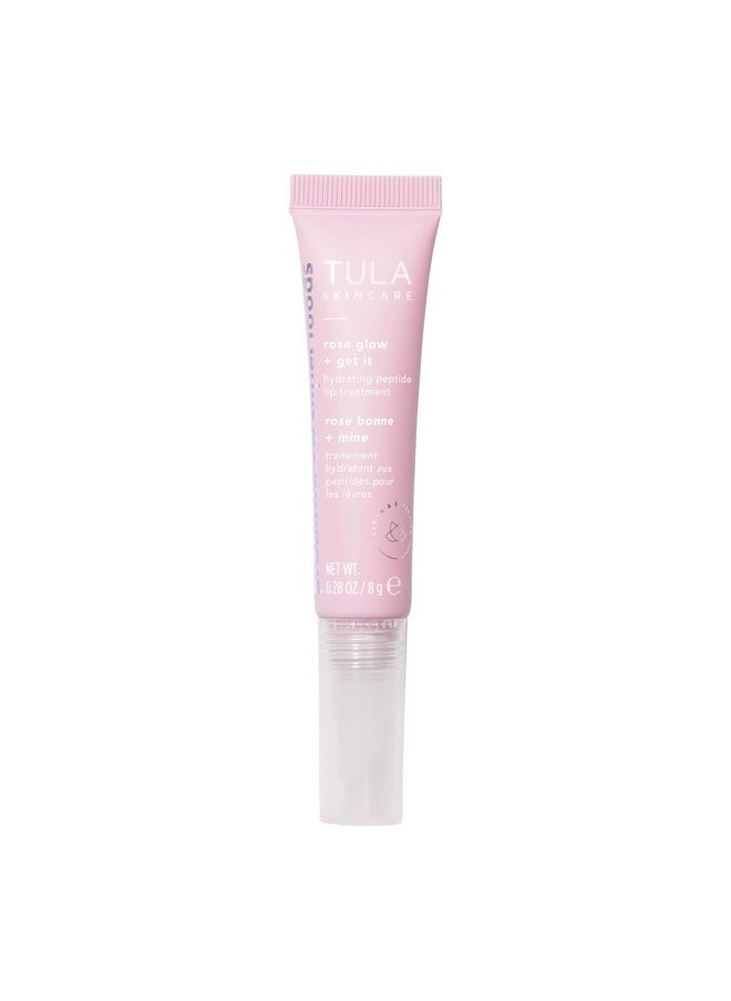 TULA TULA Skin Care Rose Glow + Get It Lip Balm - Hydrating Peptide Lip Treatment with Hyaluronic Acid & Vitamin E, 0.28 oz.  - Image 2