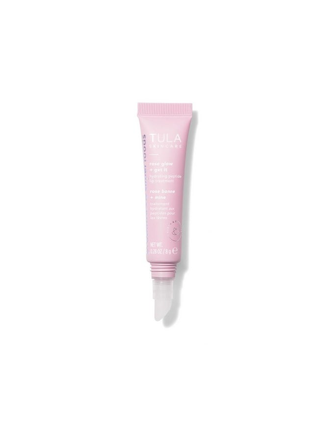 TULA TULA Skin Care Rose Glow + Get It Lip Balm - Hydrating Peptide Lip Treatment with Hyaluronic Acid & Vitamin E, 0.28 oz.  - Image 4