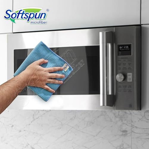 SOFTSPUN Microfiber Waffle Weave Cloths, 60x80 Cms 2 Piece Towel Set 400 GSM Multicolor. Multi-Purpose Highly Absorbent LintStreak Free Wash Cloth for Home Kitchen Window Stainless Steel. - Image 4