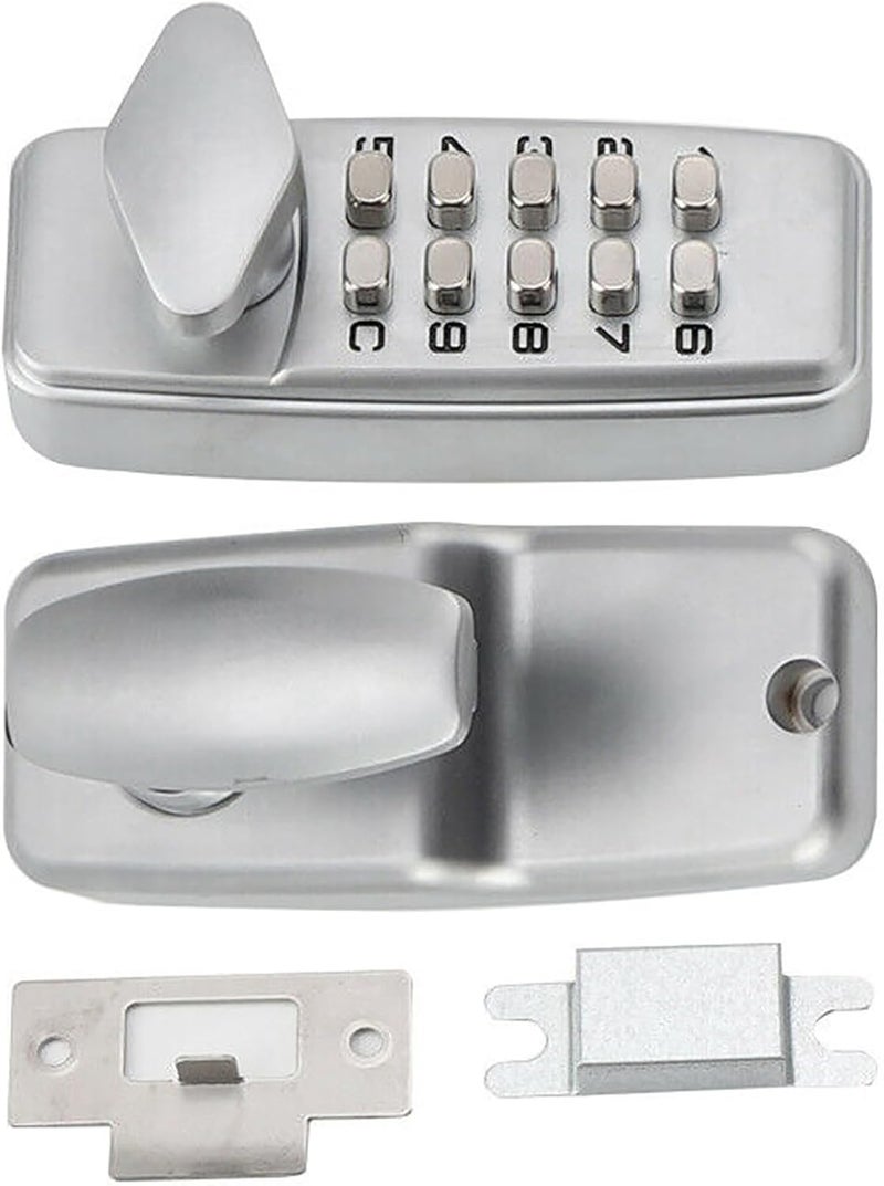 كلاراكو قفل باب ميكانيكي بدون مفتاح، قفل باب دخول بتركيبة مكونة من 2 إلى 8 أرقام، قفل أمان بكلمة مرور، قفل بلوحة مفاتيح بزر ضغط، مناسب للمنزل والمكتب - Image 5