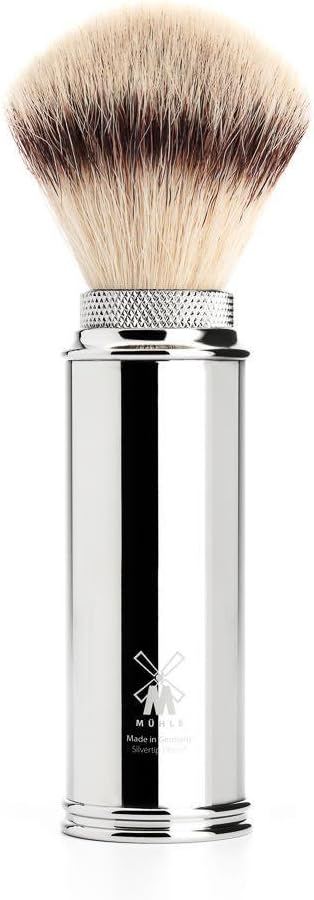 Mhle Travel Brush Fibre Tip Chrome Silver Unique Standard - Image 1