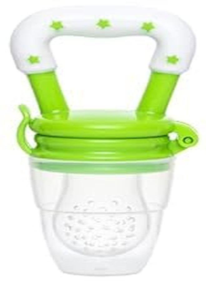 MANUHUT Silicone Food/Fruit Nibbler, Baby Food and Fruit Feeder, BPA Free (Green) - Image 1