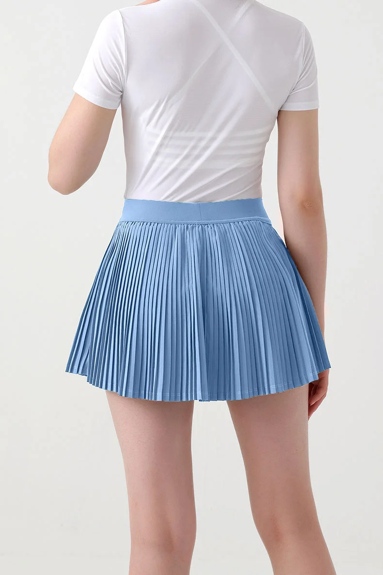 SVL SVL Plush Pleat Skirt with Inner Shorts Sky Blue