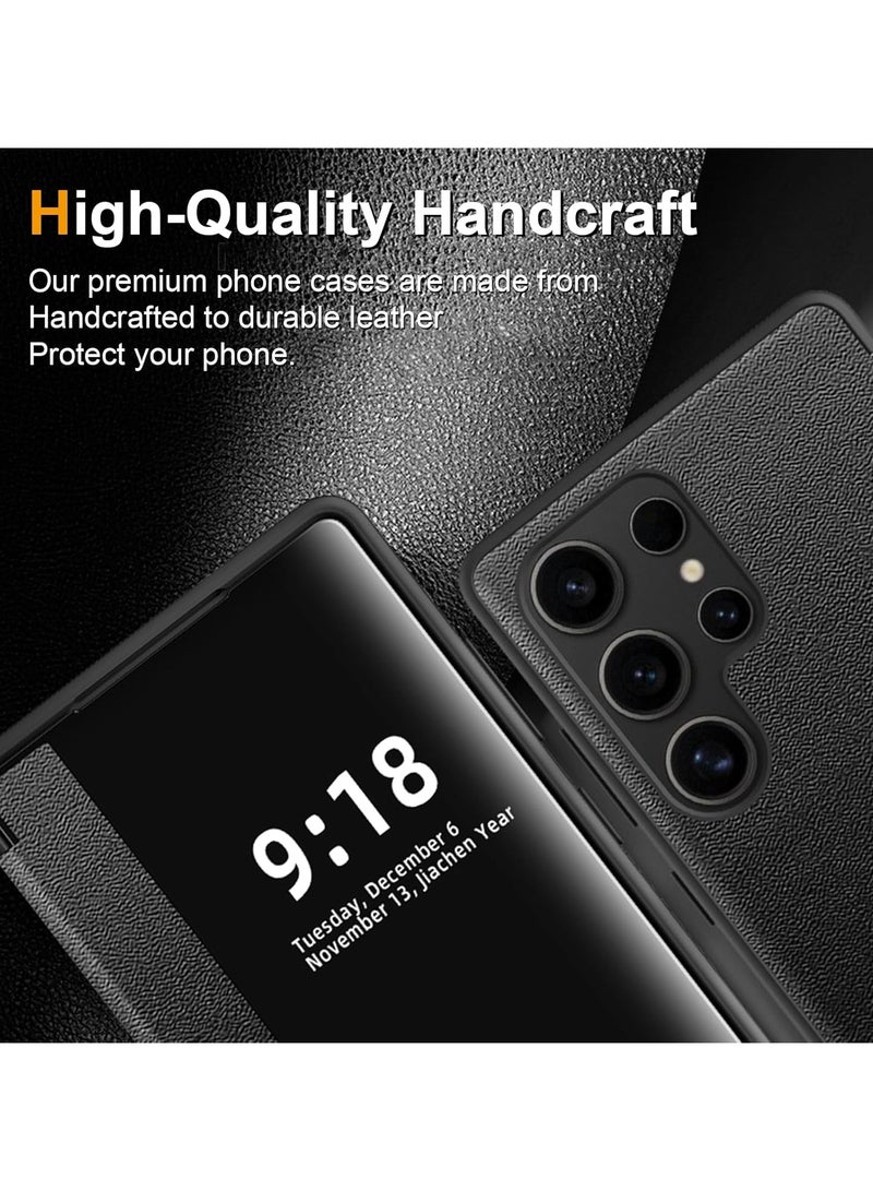 QIRG Flip Case for Samsung Galaxy S26 Ultra, Smart Clear View Window Slim Leather Cover Shockproof Protection Case Cover - Image 3